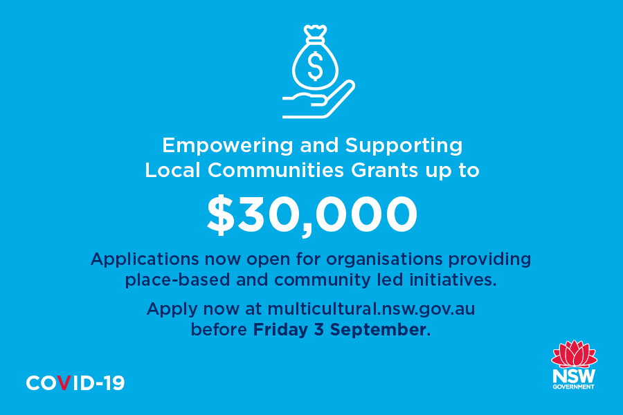 m_culturalnsw's tweet photo. Applications have opened for the Empowering and Supporting Local Communities Grant Program. 
Organisations and groups who deliver community-led grassroots projects supporting vulnerable members of our community are eligible to apply. 
Find out more at https://t.co/Vktl1pITWh https://t.co/i4UqKmWz5y