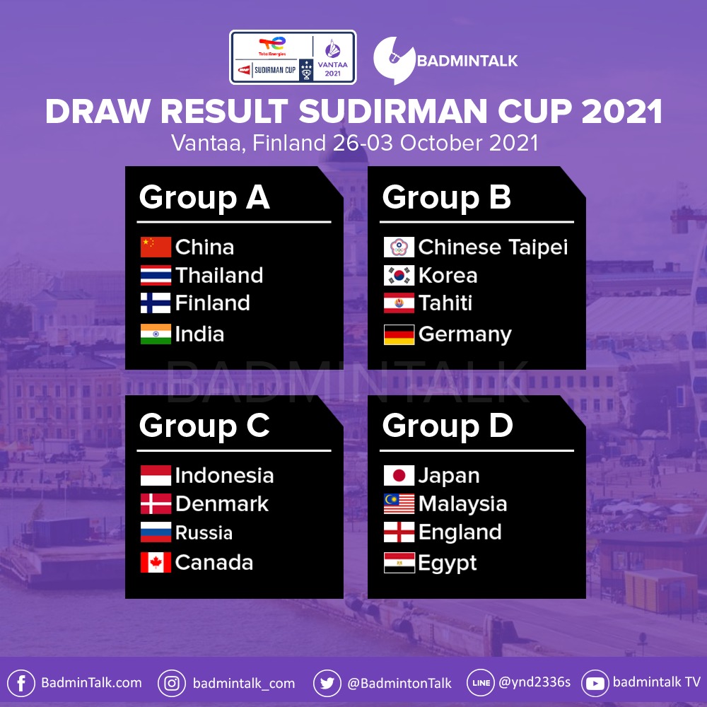 2021 malaysia cup sudirman schedule Jadual siaran