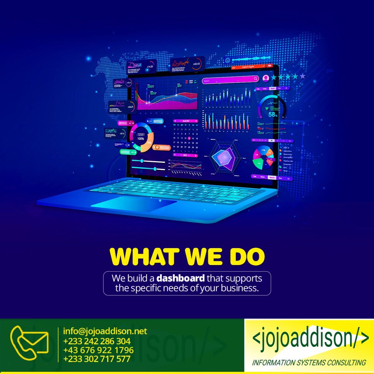 jojoaddisonk's tweet image. Do you know why you need to get a DASHBOARD for your business? Let&apos;s tell you why👇🏾

#JojoAddisonInformationSystemsConsultancy
#BusinessEngineering
#SoftwareEngineering
#ITandCyberSecuirity