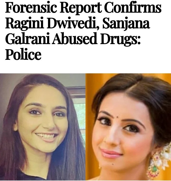 zehersingh's tweet image. No Politics In SSR Case

#BREAKING

#ForensicReport Confirms Ragini Dwivedi,Sanjana Galrani Abused Drugs.The bengluru police tuesday said forsenic report confirm arrested actress pf the kannada 

Next #fsl report in drugs #reha, sara, deepika 

@GoDIsGreaT346 
@SardaSsrian