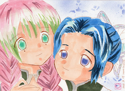 高瀬乃々＠関西コミティア74　スペースB-66さんがTwitterに投稿した甘露寺蜜璃(鬼滅の刃)のイラスト。