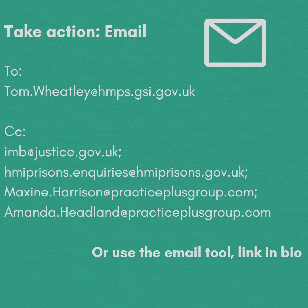 <a href="/HmpWakefield/">HMP Wakefield Official</a> 9/9 They can not continue to torture people with impunity.

We say: No Justice, no peace.

Phone and email the prison using the scripts below, or our email tool: actionnetwork.org/letters/urgent…