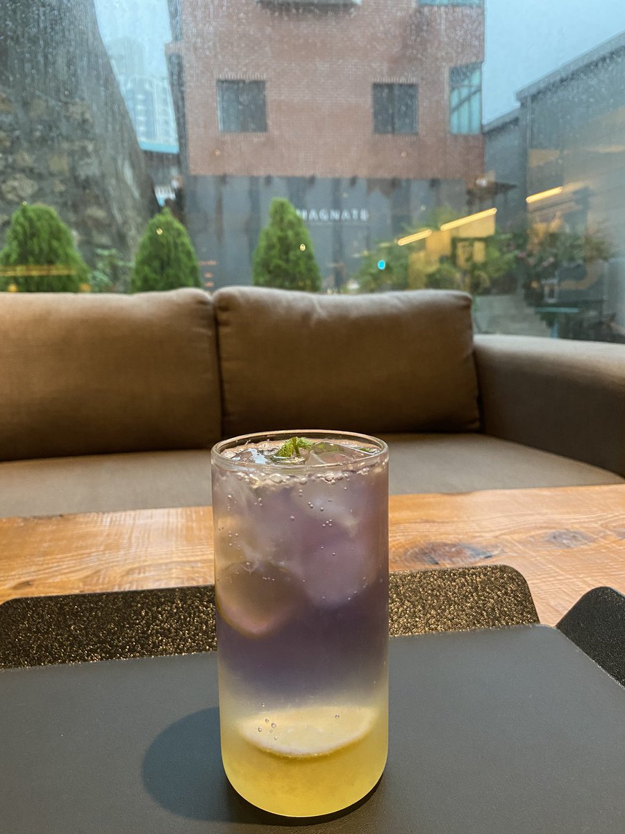 cdngirl831's tweet photo. Did I just walk 15 mins in a heavy rainstorm to get a purple lemonade at Jimin’s dad’s cafe in Busan? 🙈 #questioningmysanity https://t.co/P7S63YbTsN