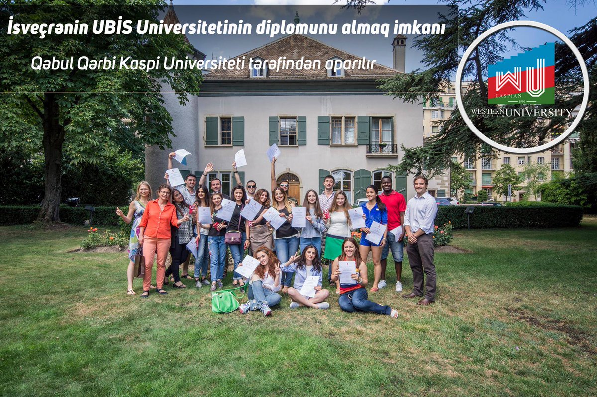 İsveçrə Universitetinin diplomunu Bakıda əldə etmək şansı

Qərbi Kaspi Universiteti İsveçrənin Biznes və Beynəlxalq Tədqiqatlar Universiteti (UBIS) ilə birgə Global Online MBA layihəsini 5 ildən çoxdur ki, uğurla həyata keçirir.
bit.ly/WCUMBAProgram
#WCU #GrowYourMind