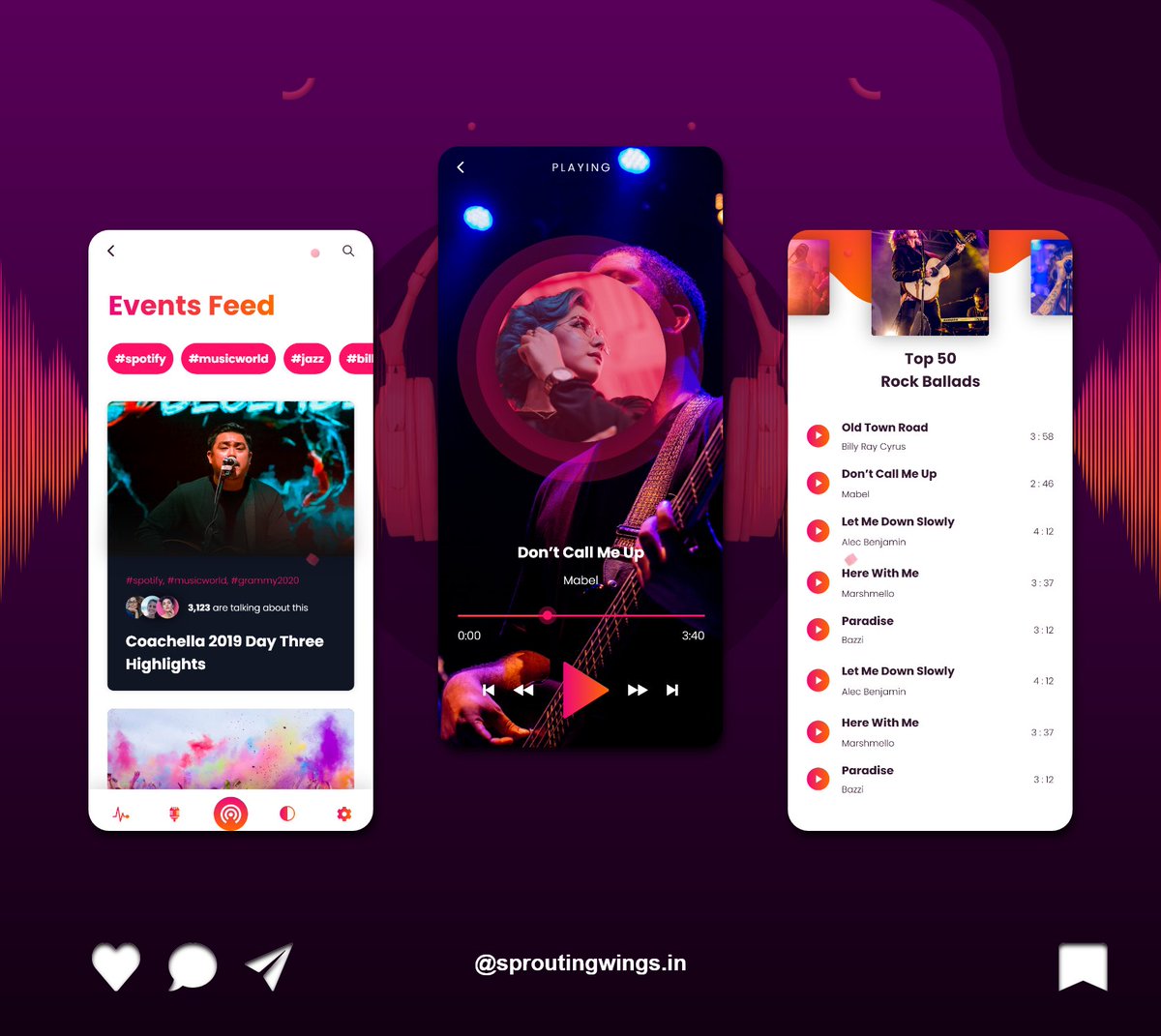 WingsSprouting's tweet photo. Music Android/ iOS application
What do you think about the design ?
Let us know in the comments below Tag designers and Inspire them to create something awesome. 
#ui #uidesign #adobexd #webdesign #webdesigner #dailyui #dribbble #uxdesign #dribbblers #uiinspiration #music https://t.co/K2B59Z78ze