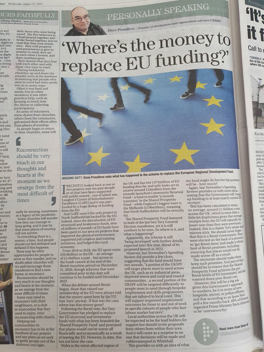 We were told that #EU funding was 'our' money. If that was the case, where has it gone?

#Brexit #SharedProsperityFund