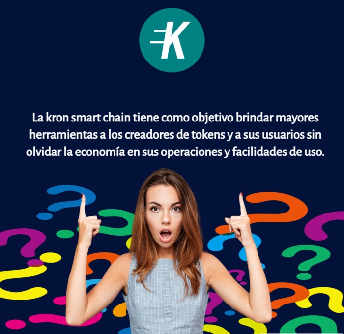 Te invitamos a conocer la Red Kron Smart Chain 
kronchain.tech
#kron #SmartChain #bch #BTC #Criptomonedas #token #NFTs #NFT #NFTCommunity #TRX #Ethereum #BSC #BinanceSmartChain #IPFS #USDT #USDtether #BNB