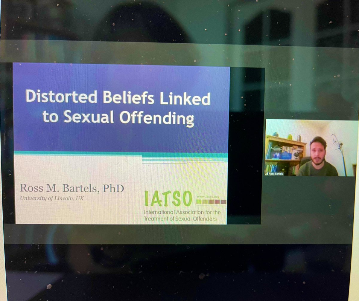 kasia uzieblo (@kuzieblo) on Twitter photo Loved the talk of <a href="/ross_bartels/">Ross Bartels</a>, as always ☺️ Refreshing views & theories on the link between distorted beliefs & sexual offending. They do matter, but we need to acknowledge the complexity of these dynamics to obtain a better understanding. Hence, we need more of 👇 #iatso2021 Loved the talk of <a href="/ross_bartels/">Ross Bartels</a>, as always ☺️ Refreshing views & theories on the link between distorted beliefs & sexual offending. They do matter, but we need to acknowledge the complexity of these dynamics to obtain a better understanding. Hence, we need more of 👇 #iatso2021