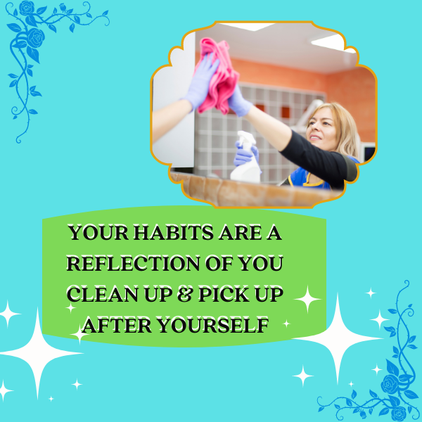 AccountCleaning's tweet photo. Your Habits Are A Reflection Of You
Clean Up & Pick Up After Yourself
#Accountability #CleaningTips #CleaningAdvice #EffectiveCleaning #ProfessionalCleaners https://t.co/ZpndDfXUW2