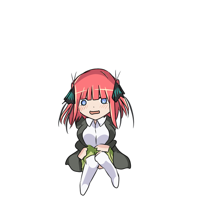 ダンベルマンさんがTwitterに投稿した中野二乃(五等分の花嫁)のイラスト。