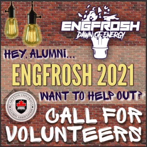 CUEngAlumni's tweet image. Volunteers: We’re looking for alumni volunteers to help out with this year’s virtual Design Challenge event for EngFrosh! 🙋‍♀️🙋🙋‍♂️

As always, it will take place on the Sat. evening (Sep. 11), and will be a short shift, totally virtual! ✅

Interested? Send us a message (DM)! 📧
