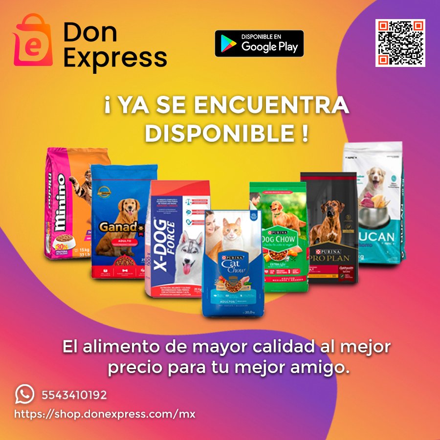 DonExpressMx's tweet photo. Mascotas sanas, mascotas bien alimentadas.. En #DonExpressMx tienes disponible variedad de alimentos ricos en nutrientes para ellos.

¡#DonExpressMX es para todos!

Visítanos en https://t.co/MXWeg6AuDE https://t.co/TPIxTRrEkt