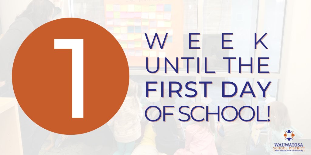 The first day of school for K-12 students is just one week away! Now’s a great time to start packing up your child’s backpack &amp; getting all their school supplies ready. We look forward to seeing our students next week! 🏫#TosaProud