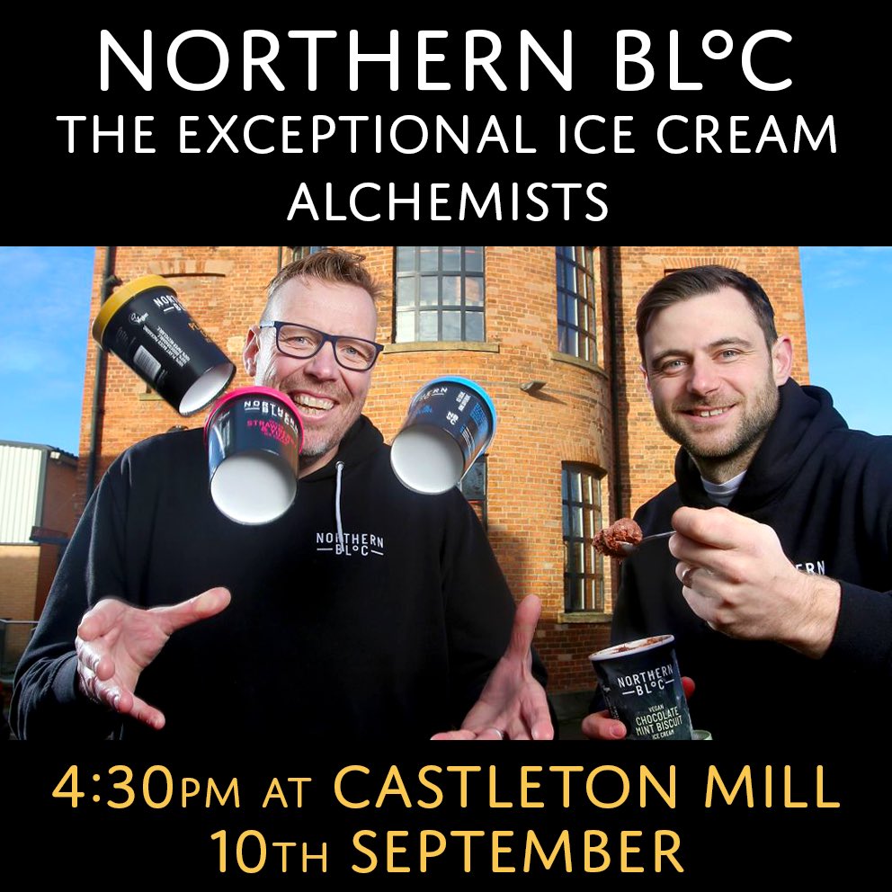 Castleton_Mill's tweet image. Join us on 10th September for an incredible event with @Northern_Bloc as part of @heritageopenday 🍦 find out how these pioneers got started with a van and their passion for ice cream.

Tickets are FREE, just email manager@castletonmill.com to reserve your place 👍