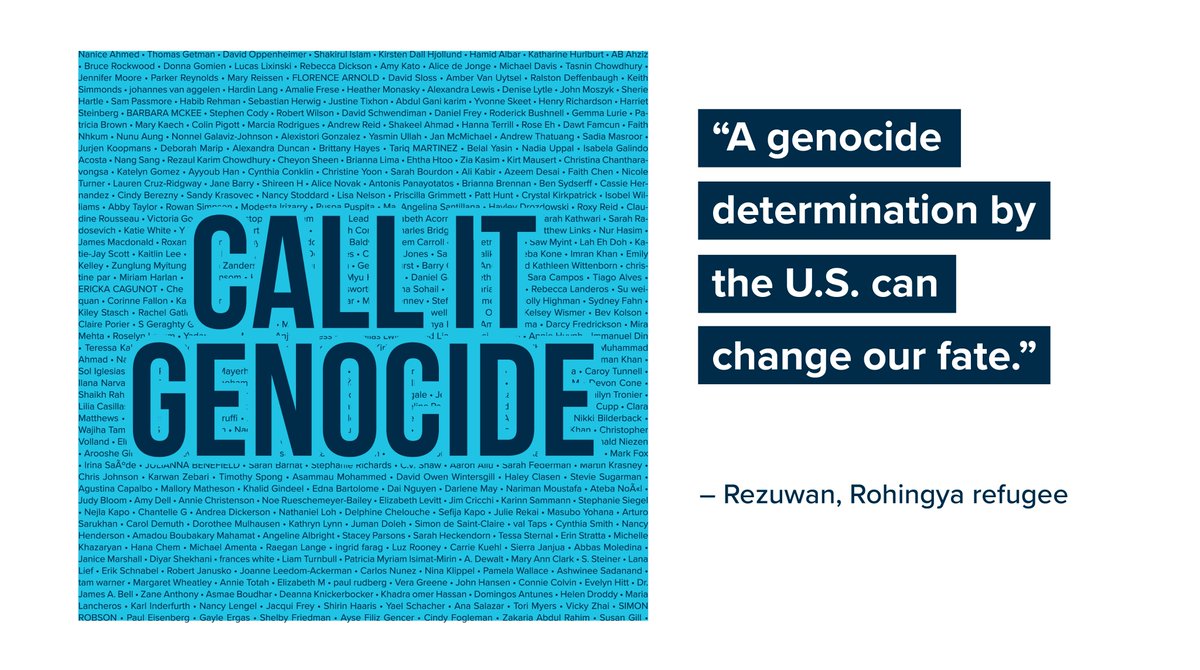 CranePrevention's tweet photo. August 25th marks the 4th anniversary of the brutal campaign against the #Rohingya.

It’s time for the United States to publicly declare the Myanmar military’s crimes for what they are: genocide. #CallitGenocide #WithTheRohingya https://t.co/NuUA8Cr418 https://t.co/bqxtdurwmi