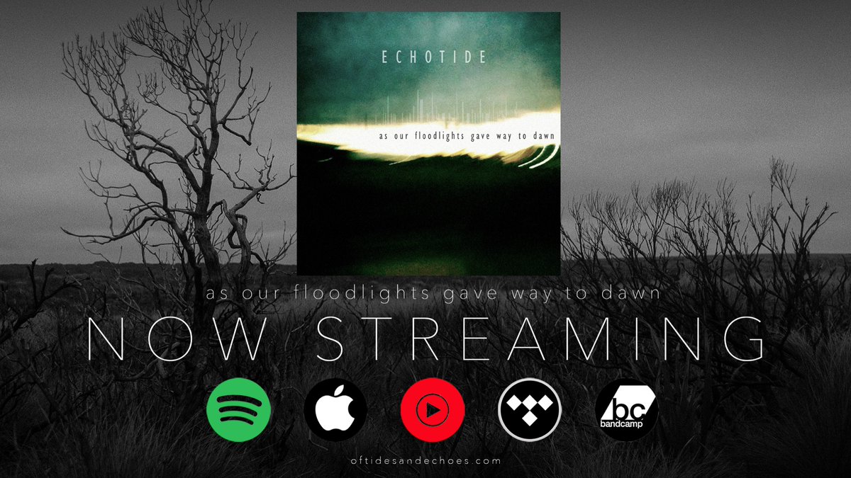 echotidemusic's tweet photo. Our 2012 debut album “as our floodlights gave way to dawn” is now streaming to Spotify, Apple Music, YouTube Music, Tidal, Bandcamp and more! Enjoy! #postrock #cinematictunes #echotide https://t.co/RyiEmOt2Tn