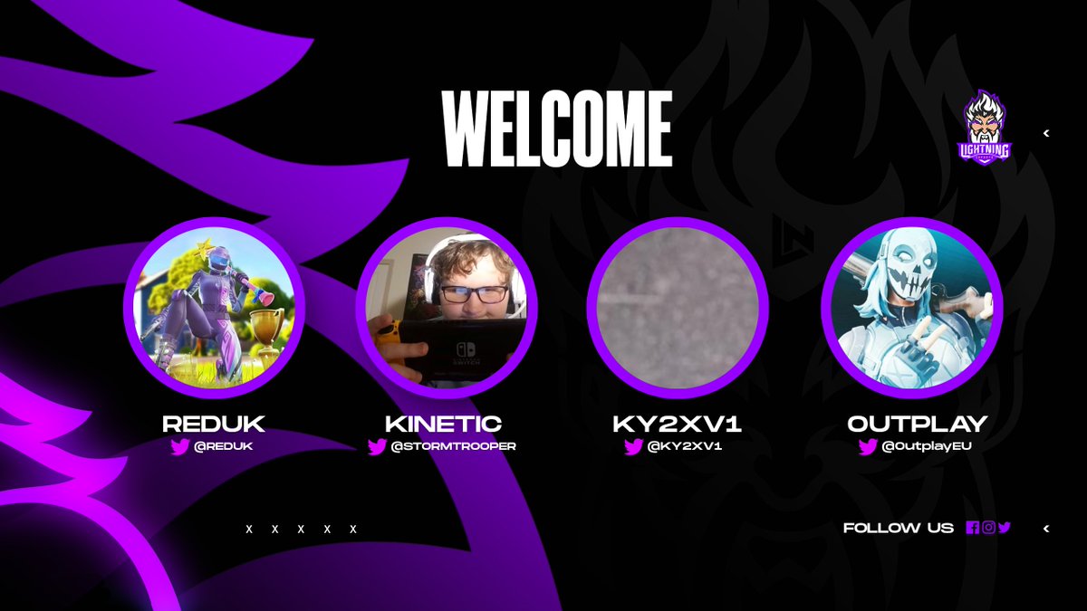 lightningdzteam's tweet photo. New Lightning fortnite players!!
Welcome @RedUK_ @stormtrooperHD @ky2xv1_ &amp; @OutplayEU to ou fortnite roster
#LetsGoLightning ⚡️ https://t.co/RIZfAV7Qb0