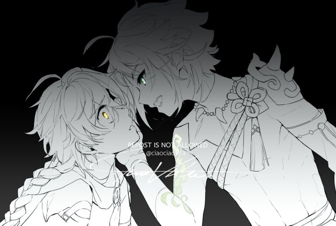 「 魈はどこって?」
「 我が「魈」だぞ、空。」

#魈空 #XiaoAether 