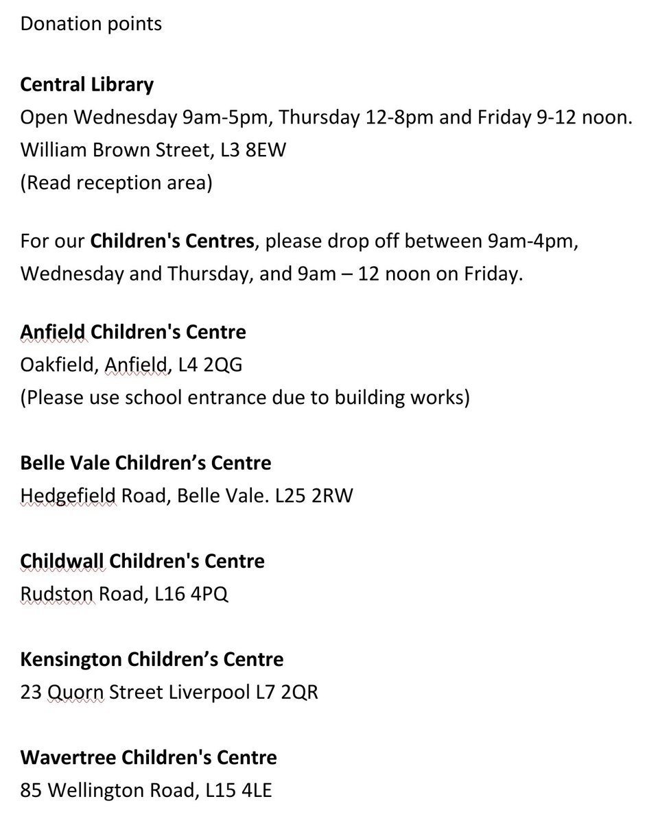 Thank you <a href="/lpoolcouncil/">Liverpool City Council</a> for helping us with the Pre-Loved School Uniform Campaign.. Further drop off points below
<a href="/FOSPLiverpool/">Friends Of Springfield Park</a> <a href="/IanByrneMP/">lan Byrne MP</a> @SI_Liverpool <a href="/harrydoyle96/">Harry Doyle 🌹🏳️‍🌈</a> @MayorLpool <a href="/M_W_Gaffney/">Michael Gaffney</a> <a href="/SendCrisis/">SEND National Crisis</a> <a href="/SFoodbanks/">FANS SUPPORTING FOODBANKS #RightToFood</a>