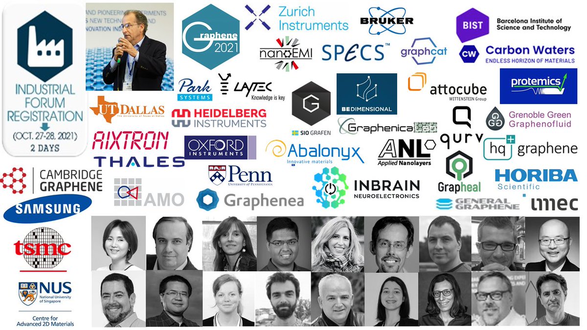 Stephan Roche (@stephansroche) on Twitter photo INDUSTRIAL FORUM:: Round table organized by Luigi Colombo <a href="/UTDallasNews/">UT Dallas News</a> on "Towards industrial ecosystem of graphene-based technologies & products" with key players from industries <a href="/GrapheneConf/">Graphene Conference</a>
grapheneconf.com/2021/IForum.php INDUSTRIAL FORUM:: Round table organized by Luigi Colombo <a href="/UTDallasNews/">UT Dallas News</a> on "Towards industrial ecosystem of graphene-based technologies & products" with key players from industries <a href="/GrapheneConf/">Graphene Conference</a>
grapheneconf.com/2021/IForum.php