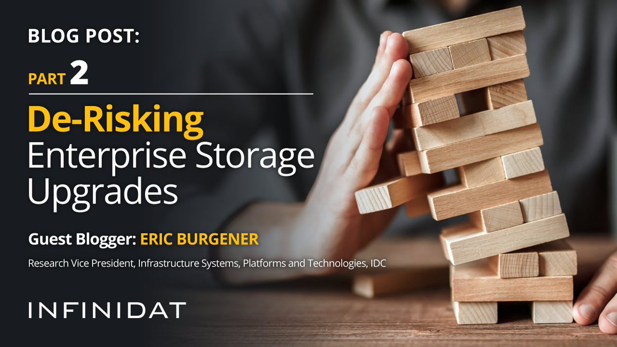 Infinidat's tweet image. Our unique approach to de-risking upgrades is a big part of the reason we can guarantee 100% data availability with InfiniBox®. Eric Burgener of @IDC covers the innovations that set us apart in part 2 of his blog on @CIOonline. okt.to/d6CrGj