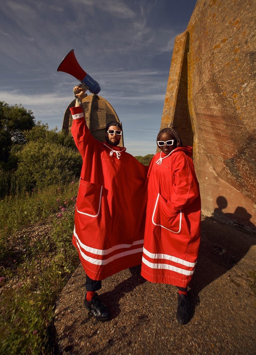 We spent the day synchronised on the south coast in an incredible double cagoule made especially for us by the supremely wonderful Daniel W Fletcher. I hope you enjoy. @Danielwfletcher