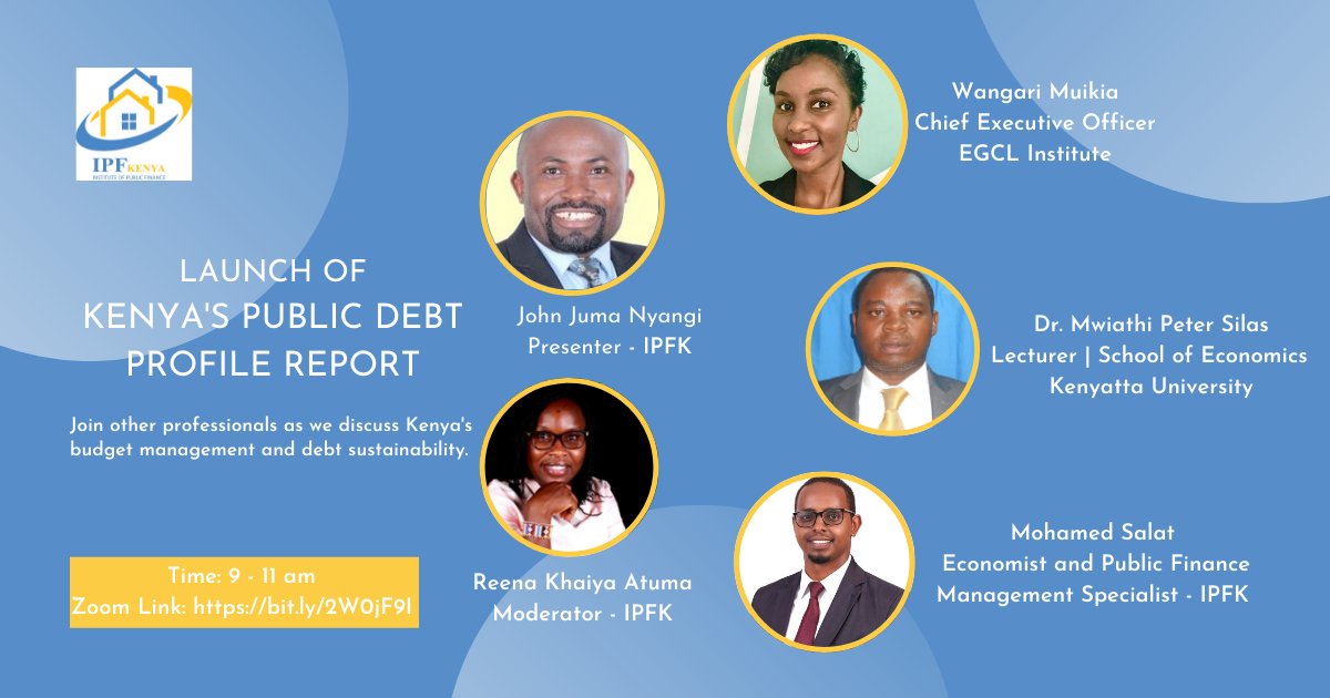 We recently conducted a study of Kenya’s Public Debt Profile, which informs on debt transparency and accountability work for improved social services financing. 

If you haven't registered, here is the link bit.ly/2W0jF9I. Do not miss out!
#debt #publicfinance #budget