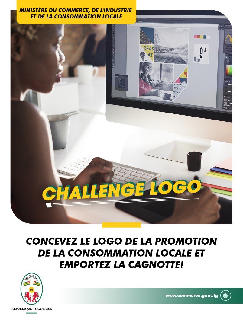 elkwaet's tweet photo. Agooo #TgTwittos mifon gnoédéa?
Askip, le Ministere du Commerce lance un chalenge de création de #Logo pour la promo du Conso.Locale au Togo.
Donnez-vous à fond chers aspirants, amateurs etc. #TgDesign.
On ne sait jamais.
Courage surtout
Cc @TgDesigners https://t.co/atelZBy4YC