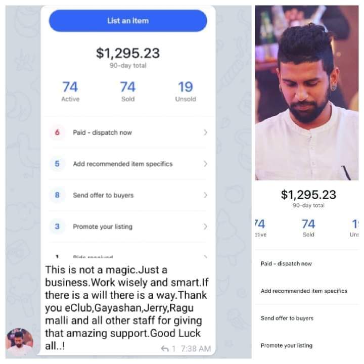 Revision වල කියලා දුන්න Tips Use කරලා එක මාසෙකින් $1295ක්😍. 
සුභපැතුම් අය්යා😎

50%ක්  profit තිබුනත් ලංකාවේ රැකියාවක් කරලා මේ වගෙ මුදලක් එක මාසෙකින් උපයන්න අමාරුයි . 

International Business එකක් පටන්ගන්න. 
0711455714
chat.whatsapp.com/KhcCFpG1alr5CV…