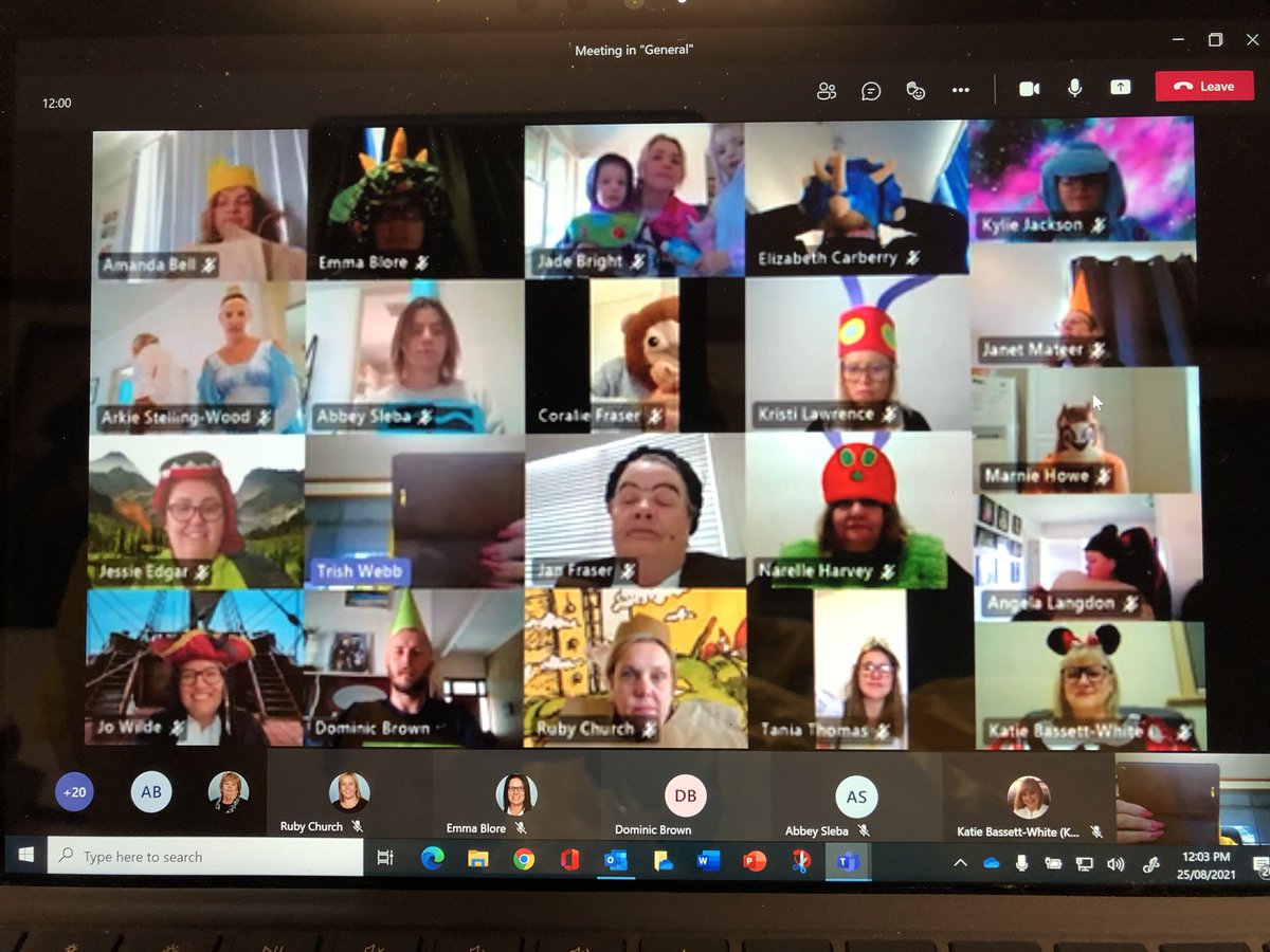 Staff enjoying dressing up at home for Book Week. Awesome team.