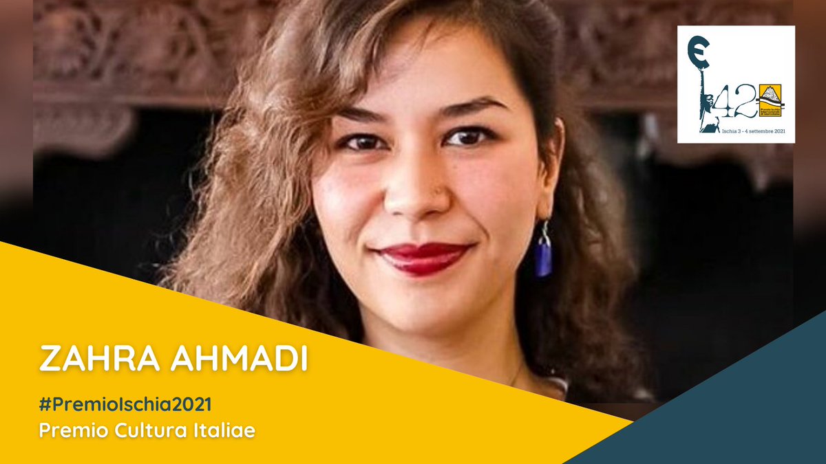 PremioIschia's tweet photo. #PremioIschia2021
Premio Cultura Italiae 2021 per i diritti umani all’attivista afgana #ZahraAhmadi, impegnata coraggiosamente da tempo nella difesa dei diritti femminili in #Afghanistan 
https://t.co/NJNrCFjAFD

@ACI_Italia @UnipolGroup_PR @creditosportivo @TernaSpA @AceaGruppo https://t.co/0XiALzSyie