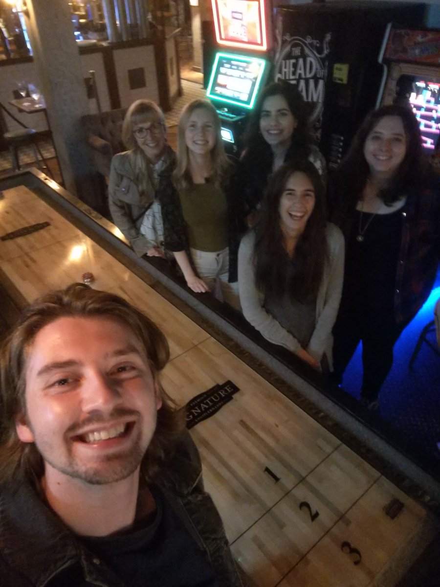 Last night, almost all of the @BBSRCWhiteRose reps managed to FINALLY meet in person for the first time after ~ 2 years working together! A fantastic night of pizza, wine, and shuffleboard! Looking forward to the next get together, hopefully with the fill team (old and new!) 😀