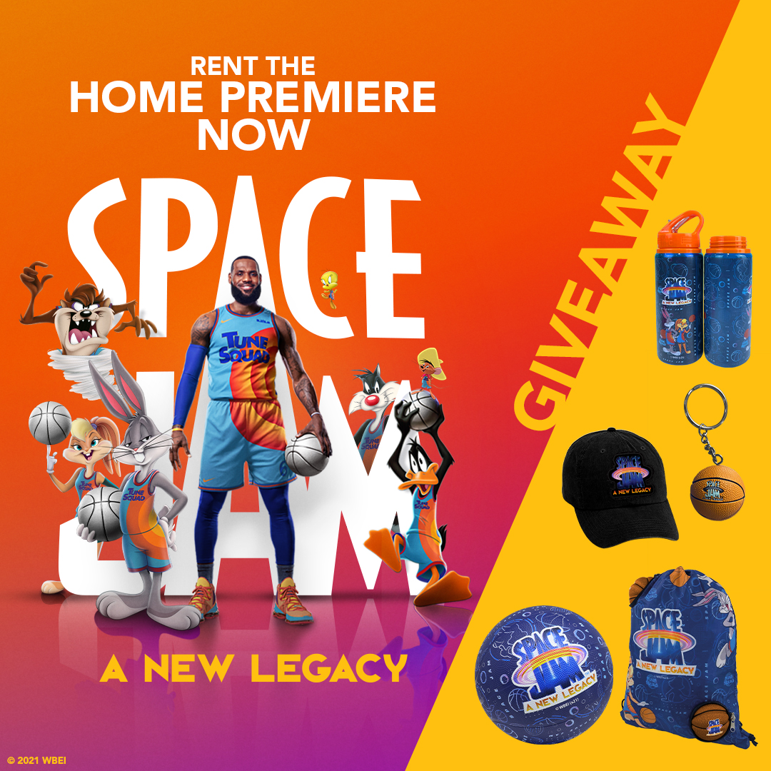 WarnerBrosUK's tweet image. GIVEAWAY! RT to win an epic #SpaceJamMovie prize bundle! 🤩

Rent the Home Premiere of Space Jam: A New Legacy now!

T&amp;amp;Cs: bit.ly/TWSpaceJamComp