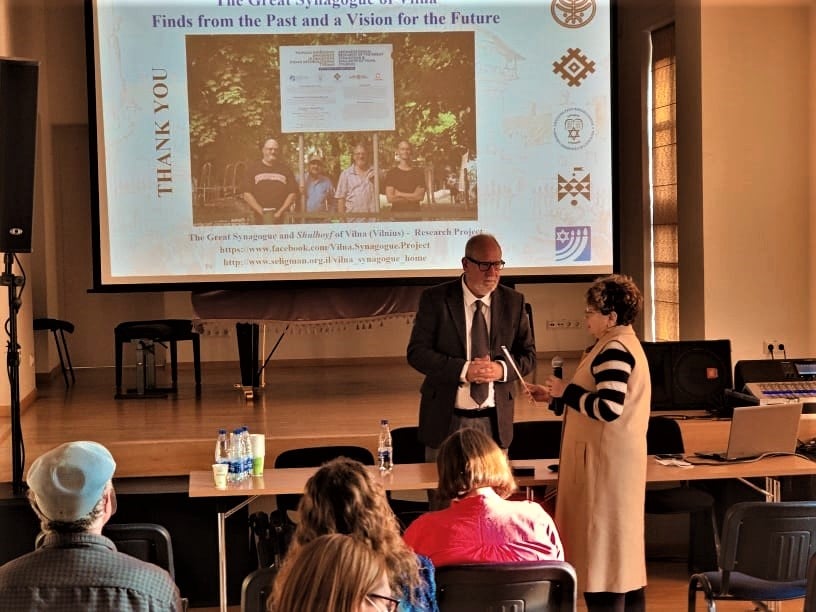 GoodWillFund's tweet photo. Happy to share that Dr. Seligman, the head of archaeological excavations of the Vilna Great Synagogue was presented with the commemorative medal of the history of the Jews of Lithuania for merits in cherishing Lithuanian Jewish traditions, education and cultural heritage! https://t.co/iuLLc0g7t0