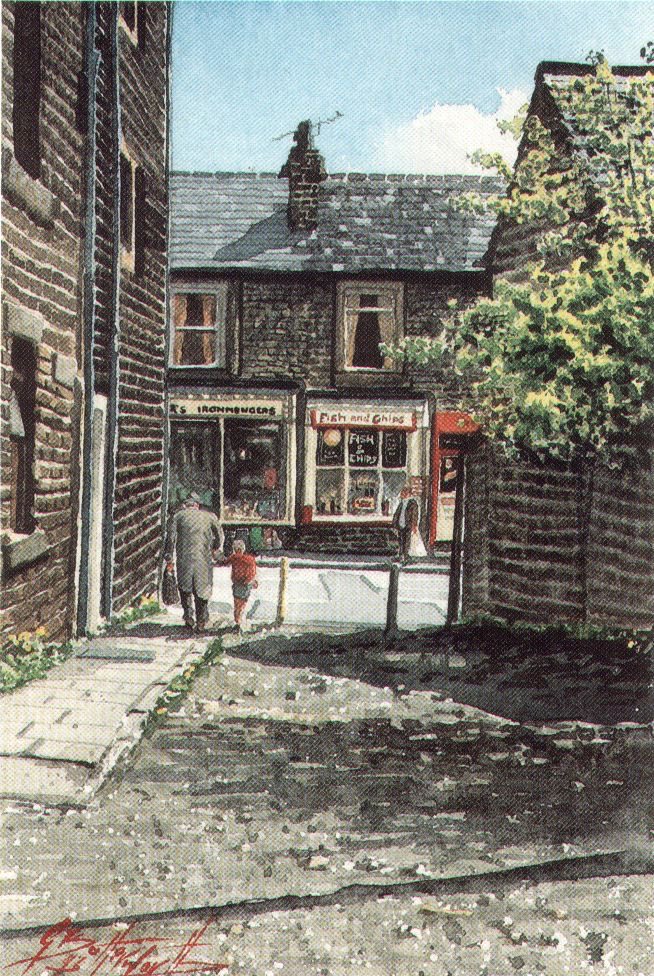 Good Morning Everyone 
Our first artist today is Geoff Butterworth.  After an injury at work he taught himself to paint Watercolours and I’m pleased he did because these shout at me of my happy childhood area.  He lives in Walsden near Hebden Bridge