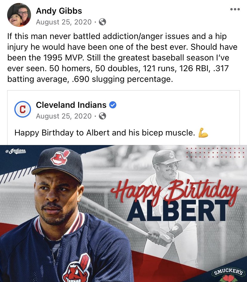 Albert Belle was just made different. Happy birthday!!!! 