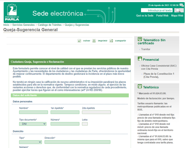 AytoParla's tweet photo. ℹ️ Puedes comunicar incidencias a Ayuntamiento #Parla con registro de solicitud general, presencial o telemáticamente, o en canal administrativo municipal 📲 online👇para garantizar protección de datos. Si necesitas info ❓ municipal, pregunta en privado.

https://t.co/GdrHLQuCCv https://t.co/CH7aVBsqB0