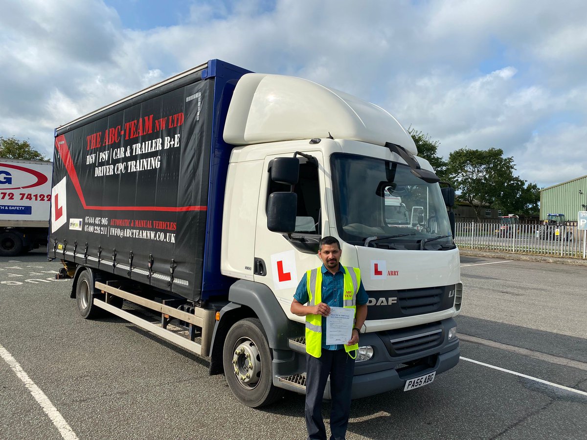 ABCTeamNWLtd1's tweet photo. Congratulations to Sinto on passing his Cat C practical test. #CatC #CPC #mod4 #cpcmod4 #CatCtraining #DriverTraining #PSV #PSVTraining #HGV #HGVTraining #trailertraining #ABCTeam #northwest #drivers #transport https://t.co/1D06X8wPkT