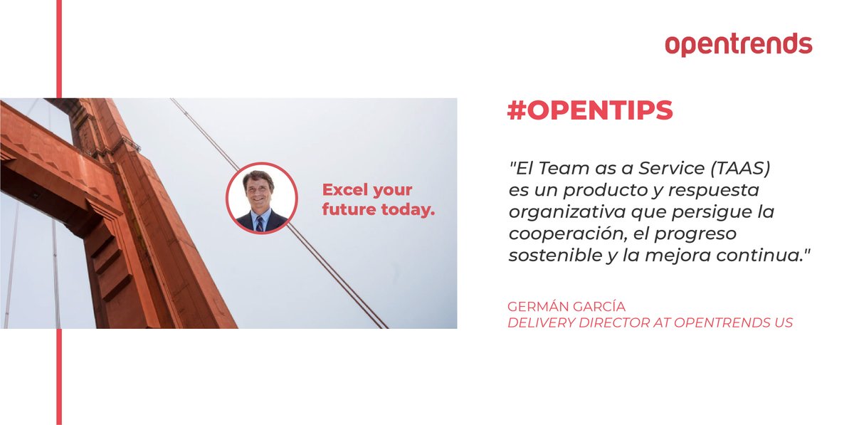 opentrends's tweet image. Para cumplir con los objetivos que comenta Germán sobre el servicio #TaaS, es importante respetar sus valores conductores que son: responsabilidad compartida, compañerismo, transparencia, actualización diaria y c​onfianza 👌

#OpenTips #TeamAsAService #Technology #RemoteWorking