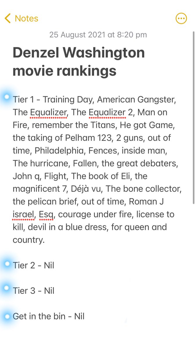 FelixHofe's tweet photo. Denzel Washington movie rankings. https://t.co/BWrCbD5nBH