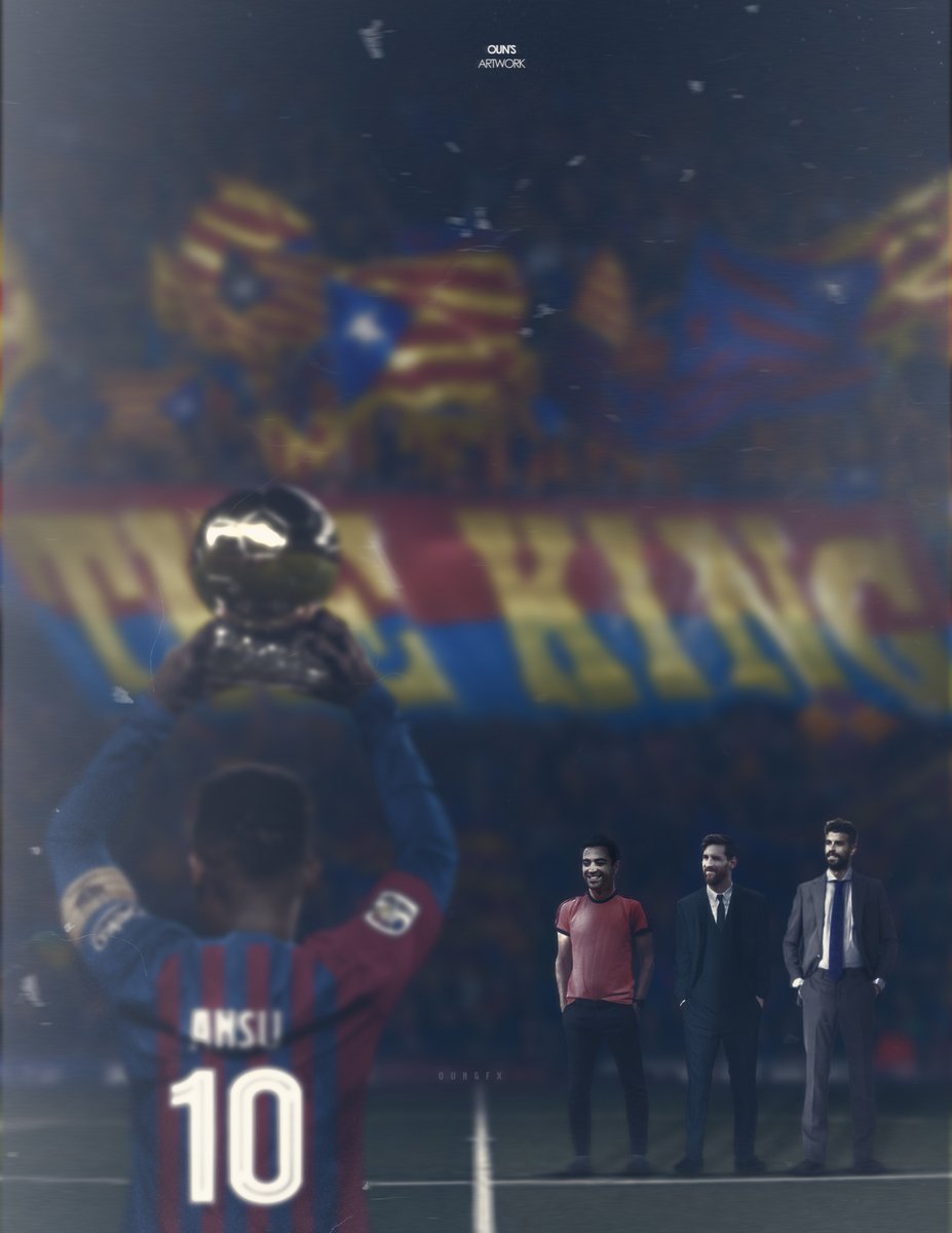 Barca captain Ansu Fati wins his first Ballon D'Or under coach Xavi, director Messi and president Pique.

RTs appreciated.