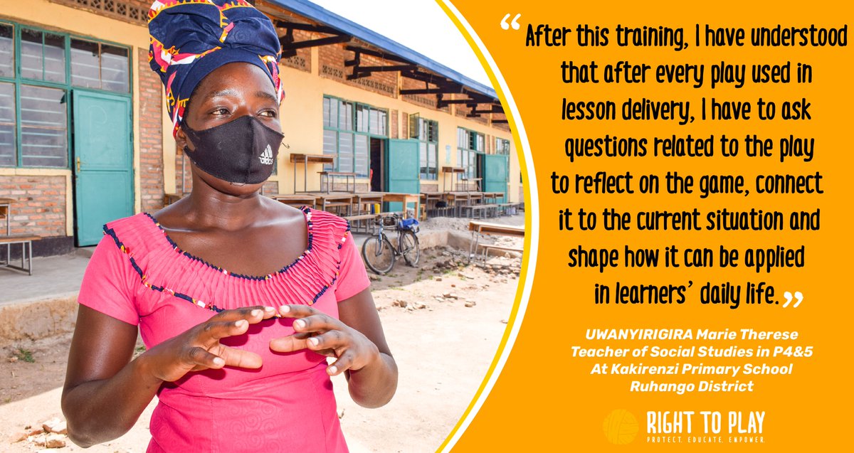 New teachers in .<a href="/RuhangoDistrict/">Ruhango District</a> trained on Gender Responsive #PlayBasedLearning approach testify to have well understood the importance of RCA (Reflect, Connect and Apply) technic to bring the best out of learners while using play in their lesson delivery.