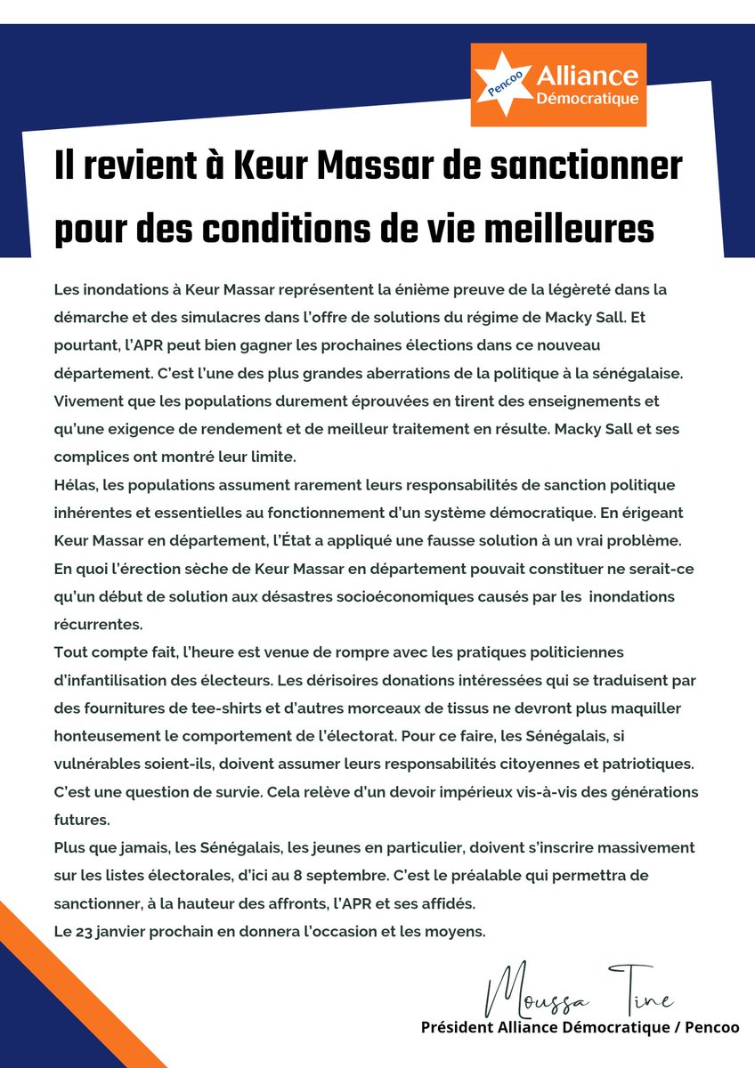 PrMoussaTine's tweet photo. #kebetu #keurmassar #inondations https://t.co/2Ah1fW2d2J