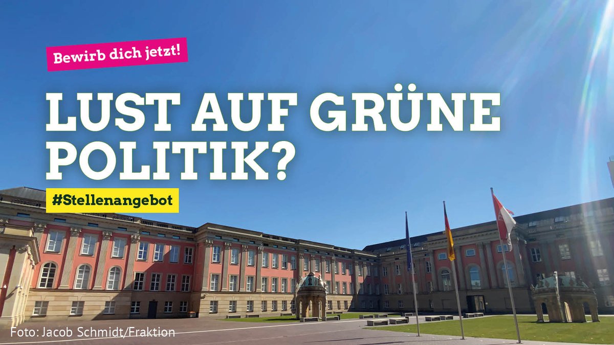 GrueneLTBB's tweet image. ***Bewerbungsfrist: 31.08.***
Wir haben gleich zwei Stellenangebote für dich: Wir suchen eine*n Referent*in Haushalt, Finanzen, Wirtschaft und Arbeit sowie eine*n Referent*in für Verkehr, Infrastruktur, Landesplanung, Energie, Bauen und Wohnen. ➡ gruene-fraktion-brandenburg.de/jobs #Jobs