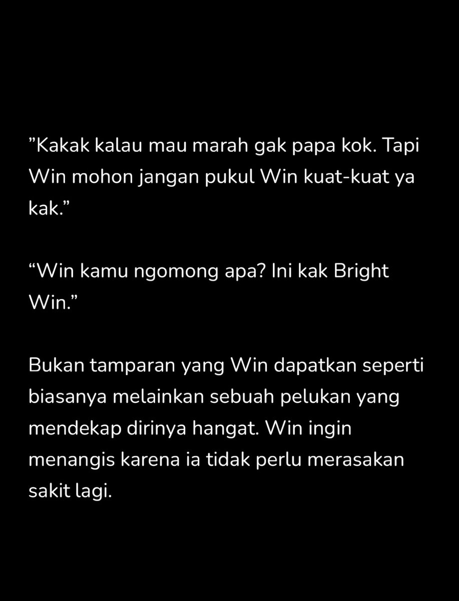 teepipluv's tweet photo. #BRIGHTWIN SHORT AU

                 |•Lucky 

“Ketika Win di jodohin sama laki-laki baik, yang bertolak belakang banget sama mantannya.” https://t.co/UQ2H4Dsnpa