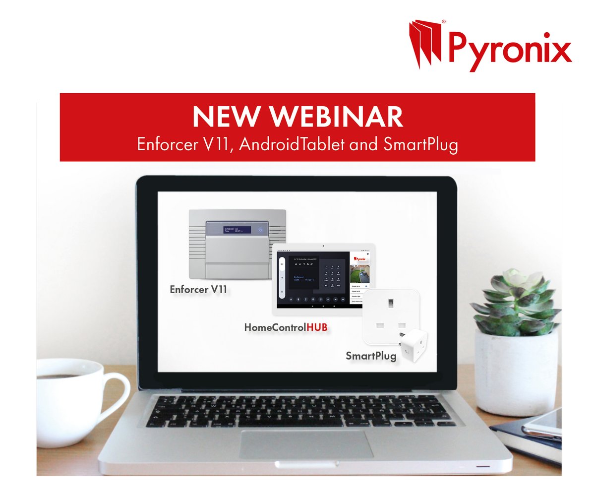 Pyronix's tweet image. Wanting to get a closer look at the new Enforcer V11, AndroidTablet and SmartPlug? There’s still time to sign up and attend our training webinar on the 2nd September: bit.ly/3jMehiQ 

Be the best with Pyronix training. 

#Pyronix #EnforcerV11 #HomeControlHUB #SmartPlug