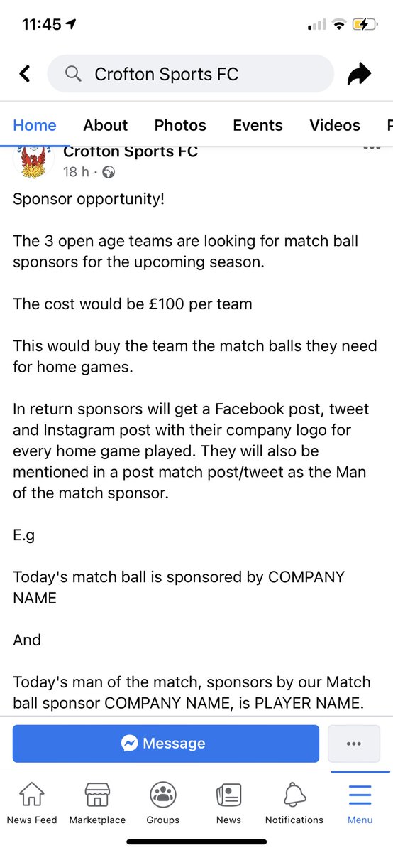 Sponsor opportunity