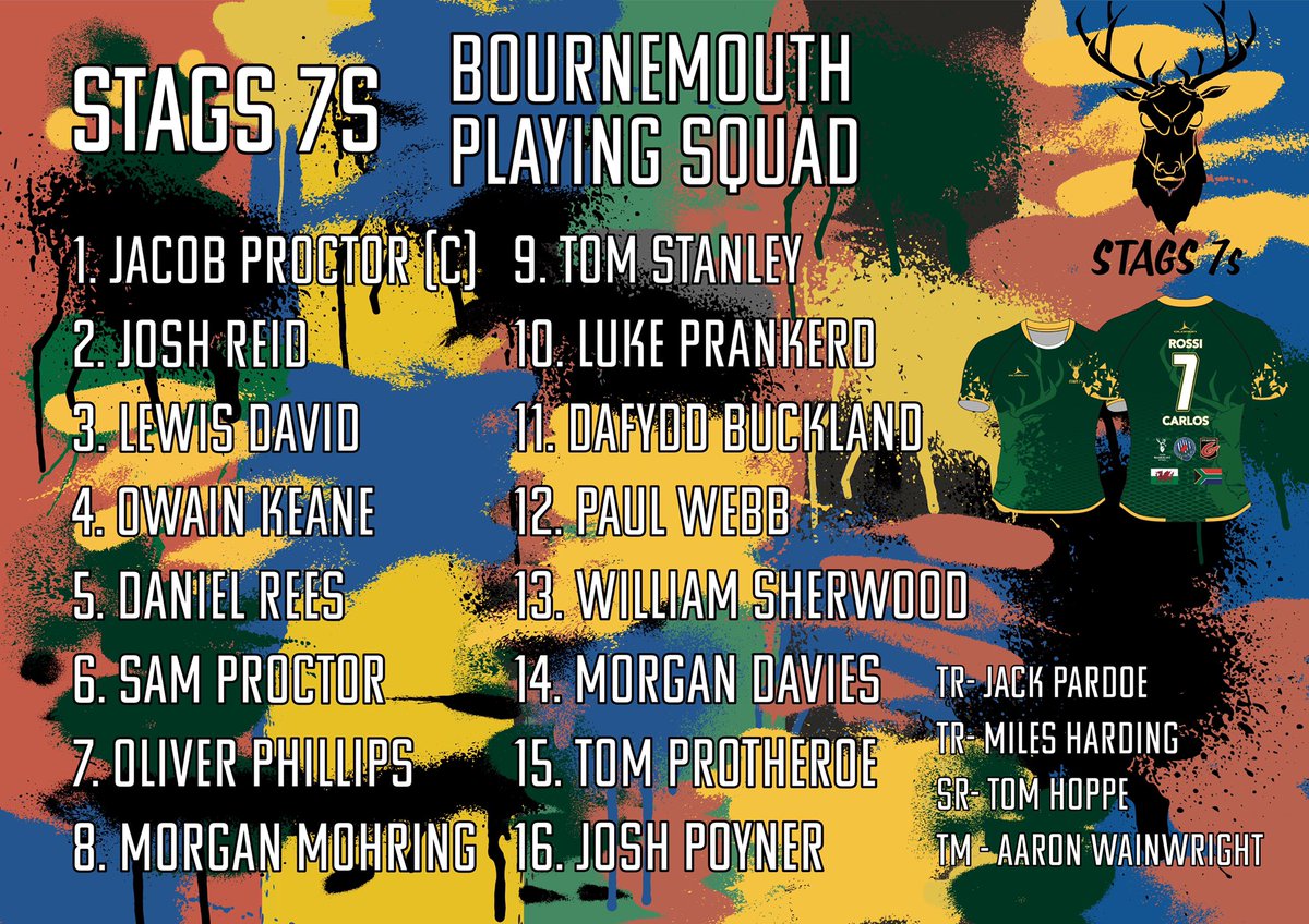 Bournemouth Squad🦌 This is by far the most dangerous team you’ll see. Excited to get back on the field, it’s been way too long. We’ve decided we’re way too good at 7s these days so to give the other teams a chance we are trying out 10s instead… #rossistyle #sodangerous
