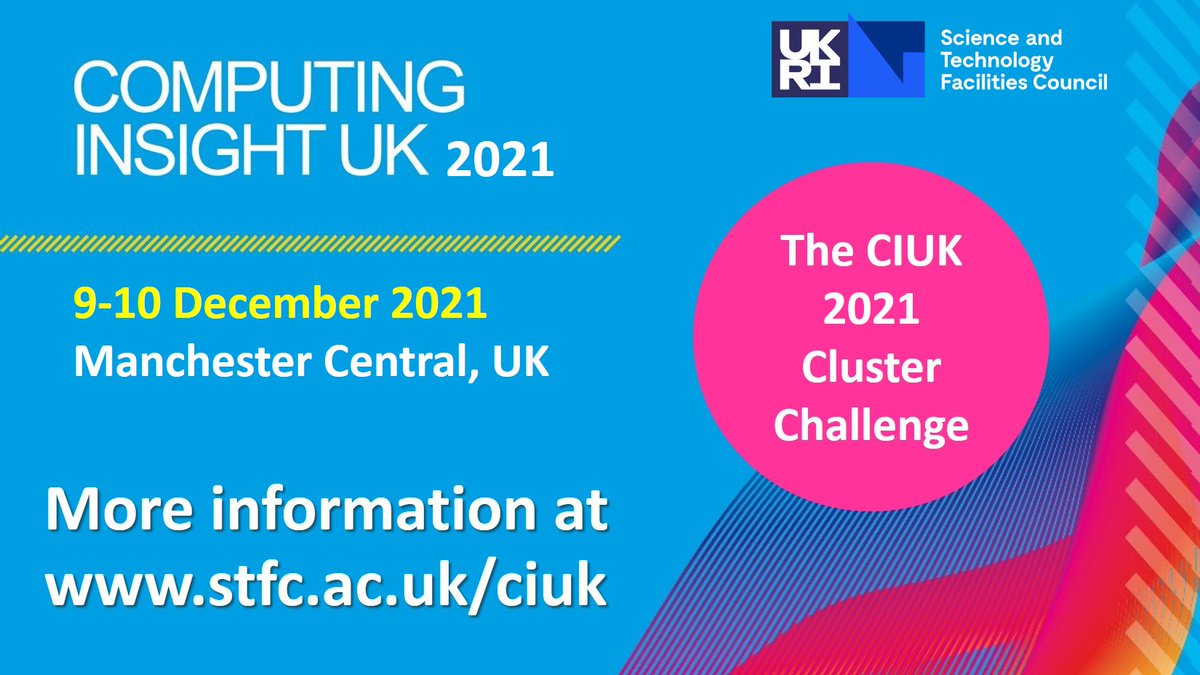 DiRAC_HPC's tweet photo. Only 6 days left to register your team of 6 for the CIUK 2021 Cluster Challenge!
#CIUK2021 #Computing #ClusterChallenge
@STFC_Matters https://t.co/l0OHx9sttH