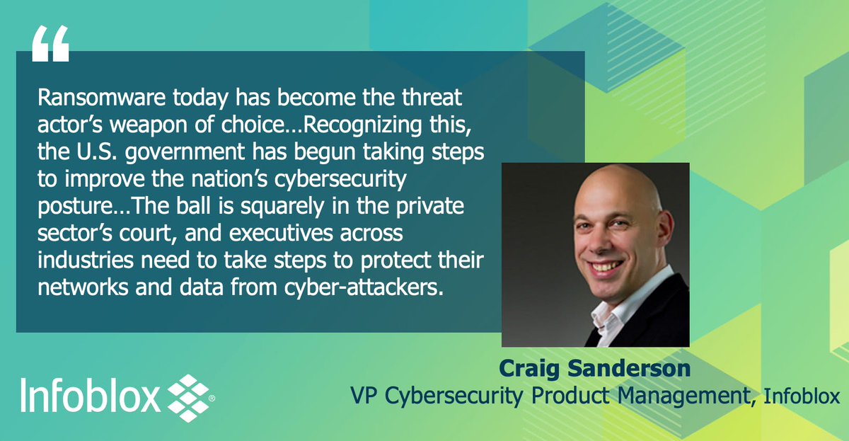 gc0x's tweet image. Ransomware today is the threat actor&apos;s weapon of choice. @Infoblox&apos;s Craig Sanderson weighs in on @InfoSecurityMag: 🤓

#Ransomware #Infosec #PublicSector #Infoblox bit.ly/3je2J8Q